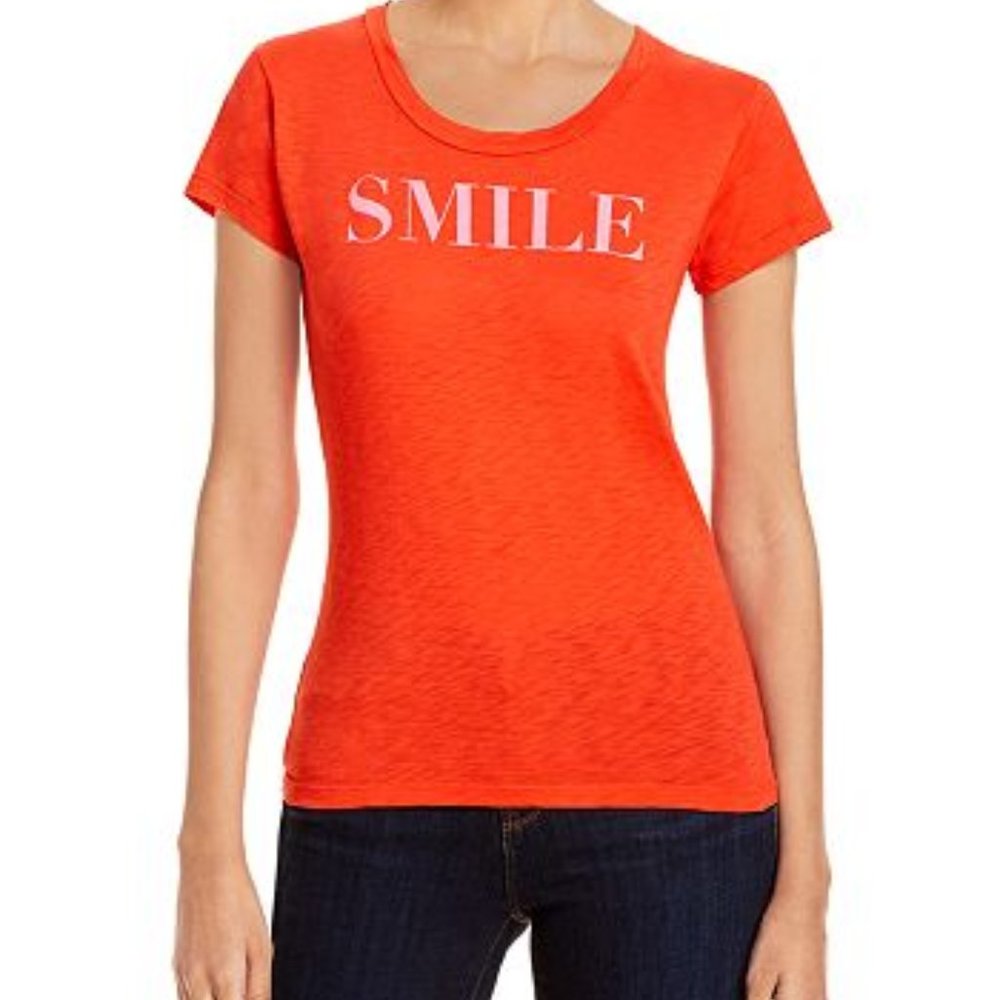 Sundry Red Short Sleeved SMILE Tee